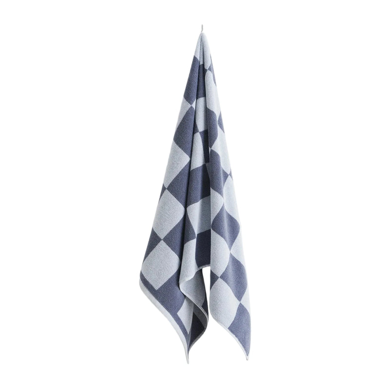 Check Bath Towel - Steel Blue