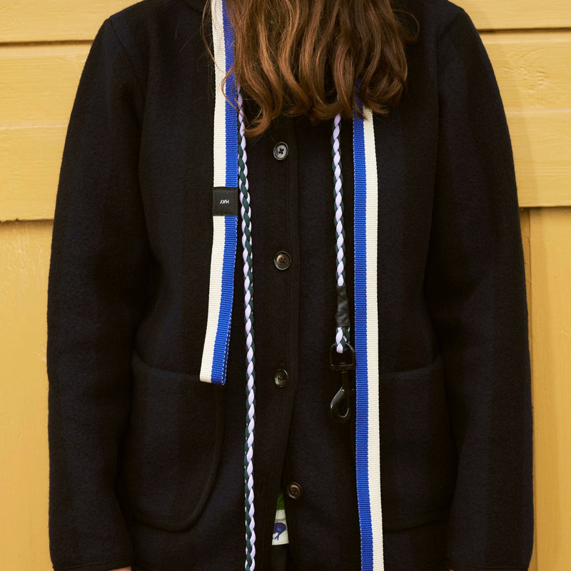 Braided Dog Leash - Lavender/Green