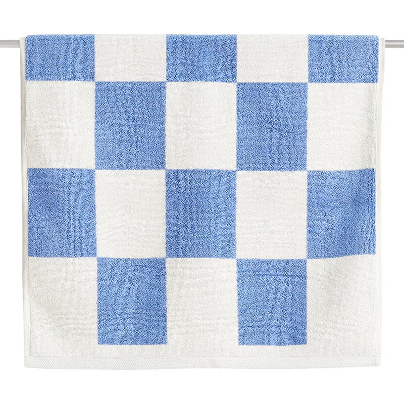 Check Bath Mat - Sky Blue