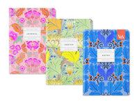 Neon Floral V&A Stitched Notebooks No.2 - Lined - Set of 3