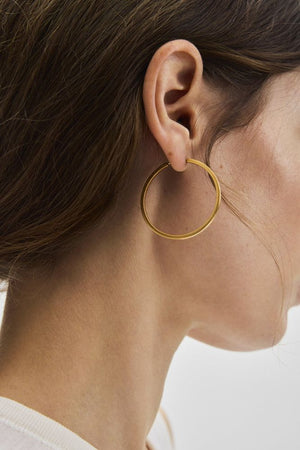 Circle Line Hoops - Gold Plated