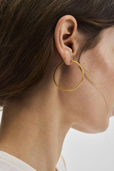Circle Line Hoops - Gold Plated