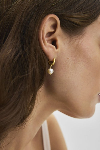 Pearl Blossom Earrings- Gold Plated
