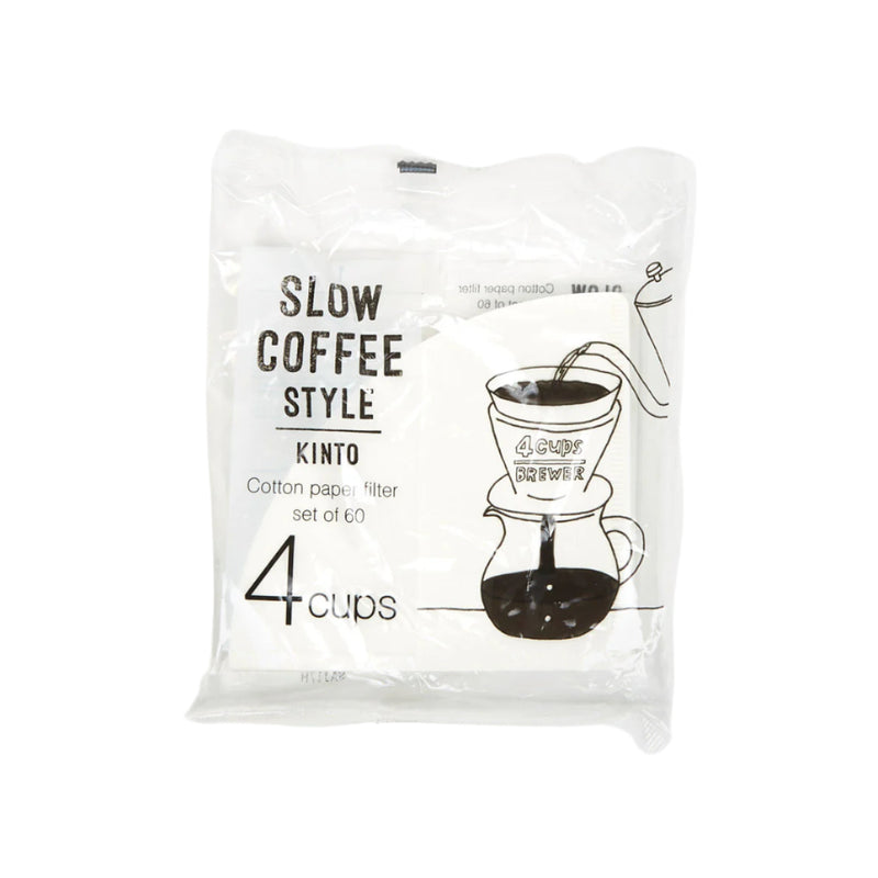 Slow Coffee Style Cotton Paper Filters - 4 Cups