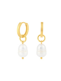 Gaia Pearl Hoops