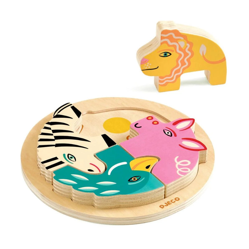 Djeco Rondo Leo Wooden Puzzle