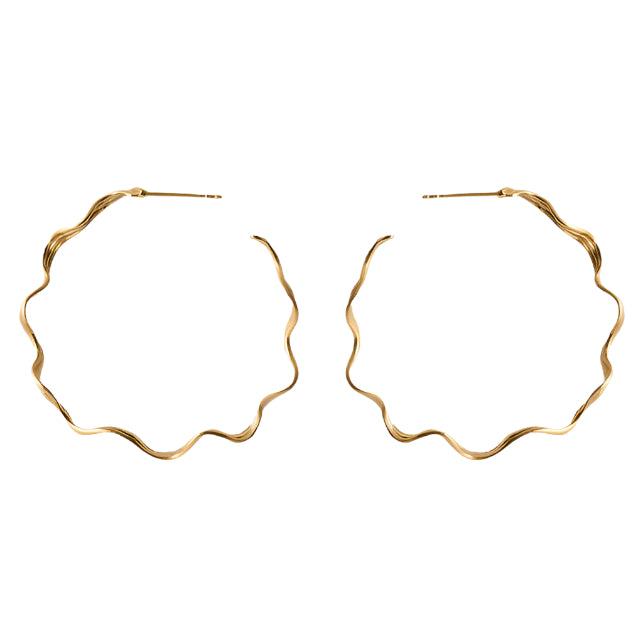 Large Hellir Hoops - Gold Plated