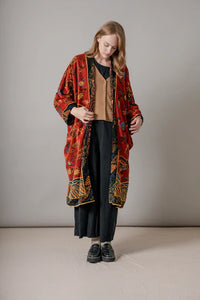 Dragon Rust Velvet Grand Kimono