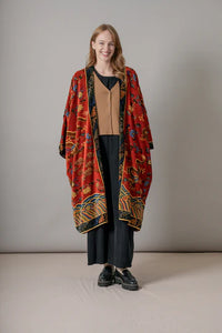 Dragon Rust Velvet Grand Kimono