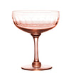Rose Cocktail Glasses with Lens Design - Set of 4