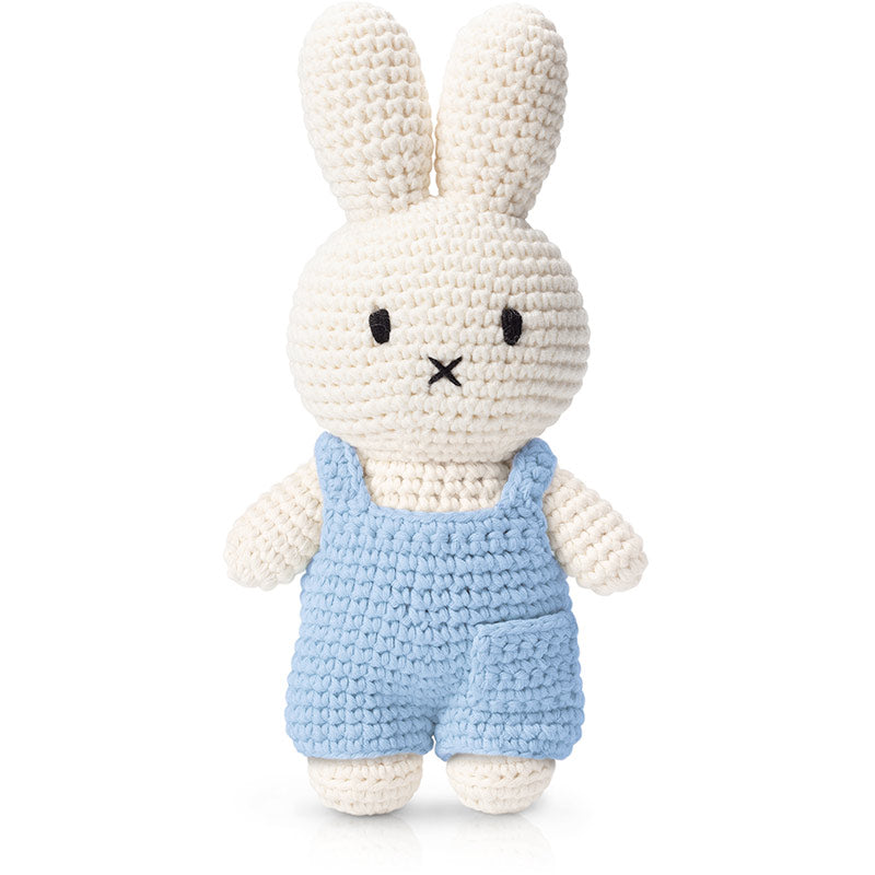 Crochet Miffy with Pastel Blue Overalls