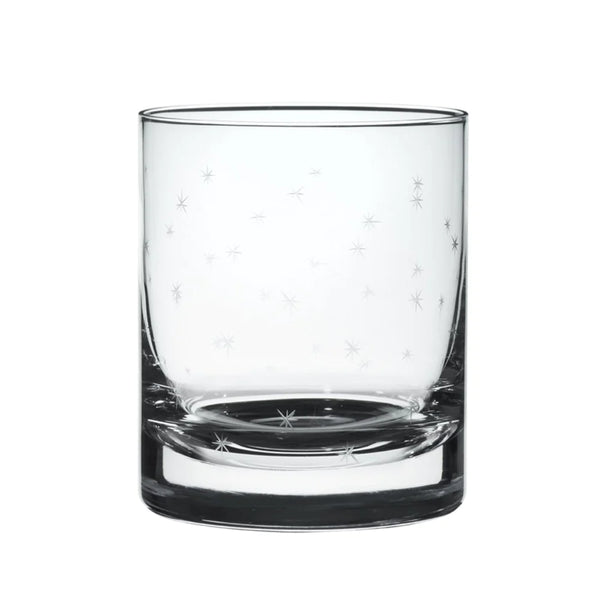 Whisky Glasses with Stars Design - Set of 2