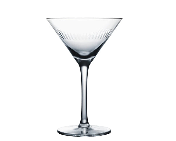 Martini Glasses with Spears Design - Set of 2