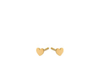 Mini Heart Earsticks - Gold Plated