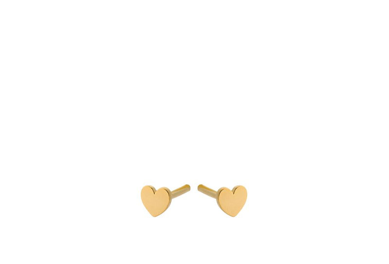 Mini Heart Earsticks - Gold Plated