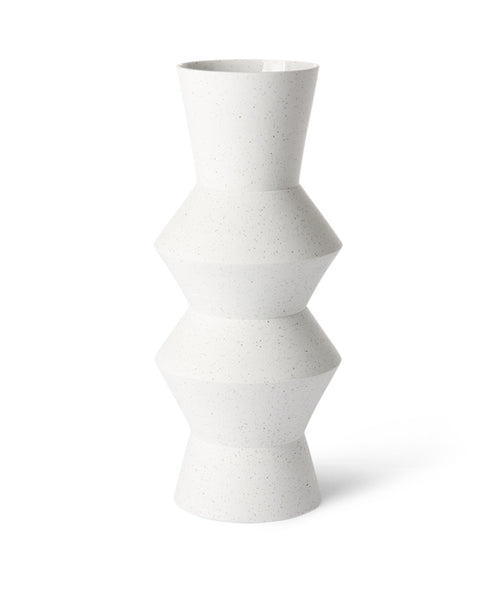 HK LIVING - speckled clay vase angular - L