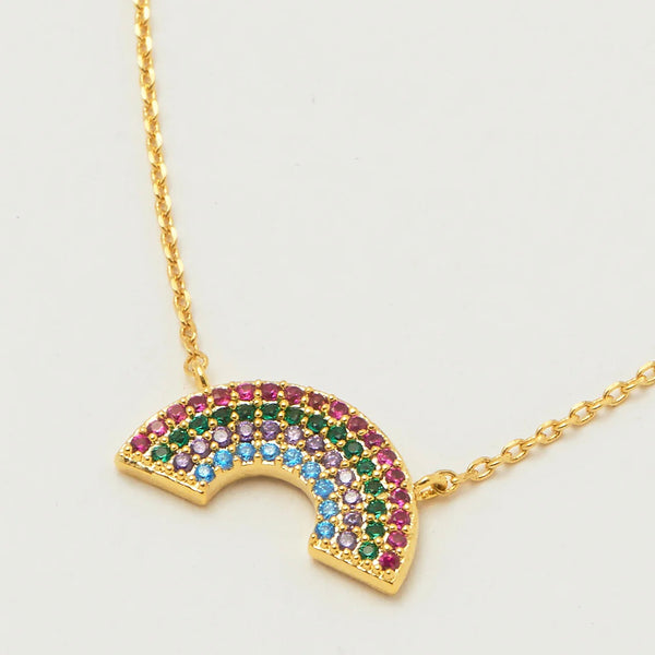 Estella Bartlett - Full Rainbow Necklace - Gold Plated