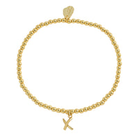 Sienna Beaded Kiss Bracelet - Gold Plated