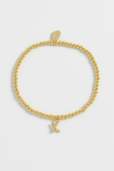 Sienna Beaded Kiss Bracelet - Gold Plated