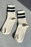 Her Socks - Varsity Cream/Black