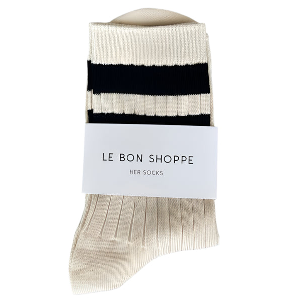 Her Socks - Varsity Cream/Black