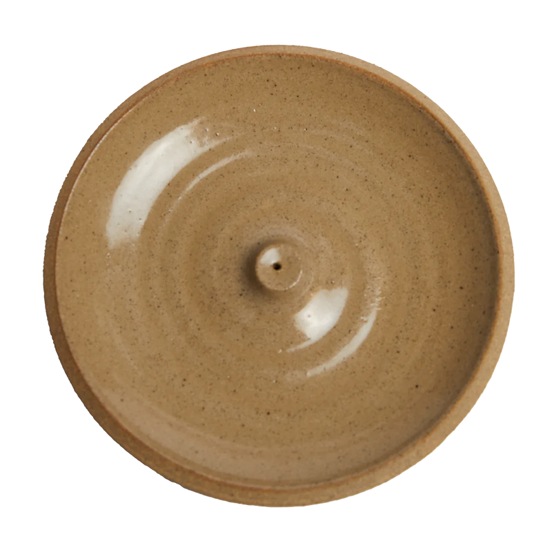 Stoneware Ceramic Incense Holder - Natural Oatmeal