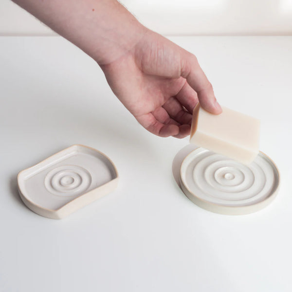 Drip Soap Dish - Gloss White & Cornish White