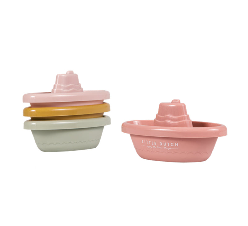 Stackable Bath Boats - Pink