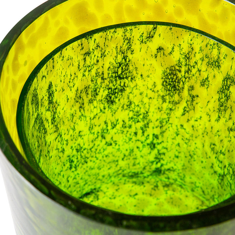 Cheetah Glass Vase - Green