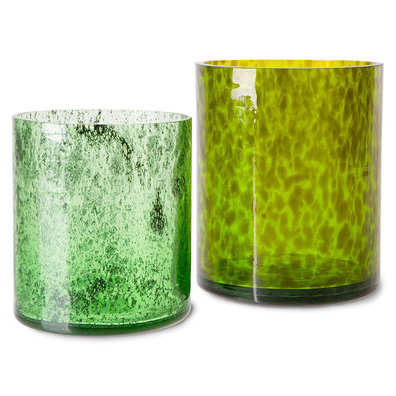 Cheetah Glass Vase - Green