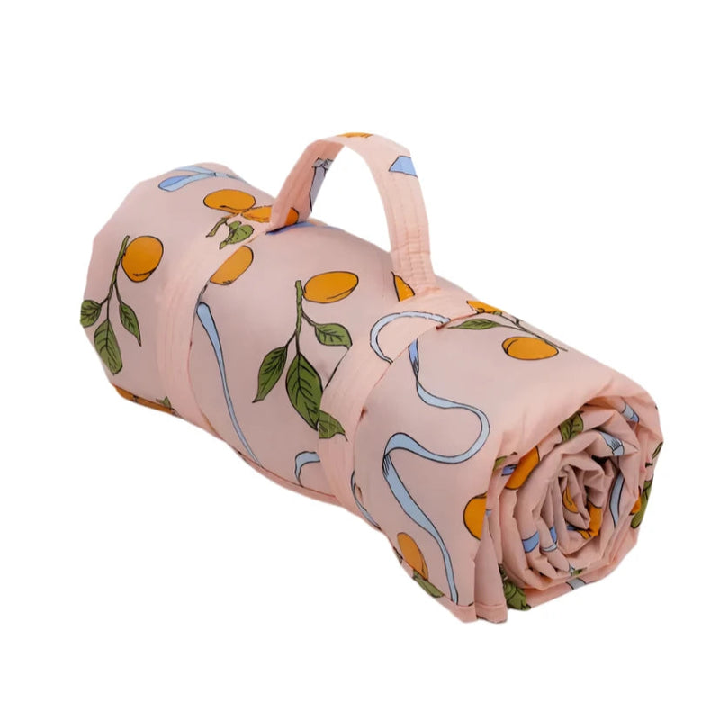 Puffy Picnic Blanket - Apricots & Ribbons
