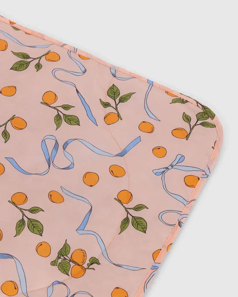 Puffy Picnic Blanket - Apricots & Ribbons