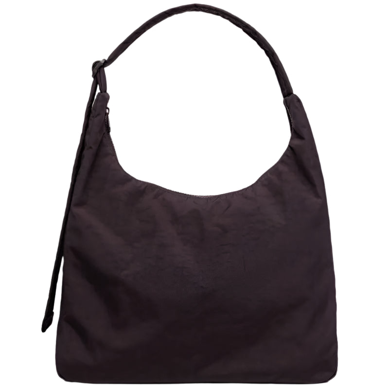 Nylon Shoulder Bag - Chocolate Plum