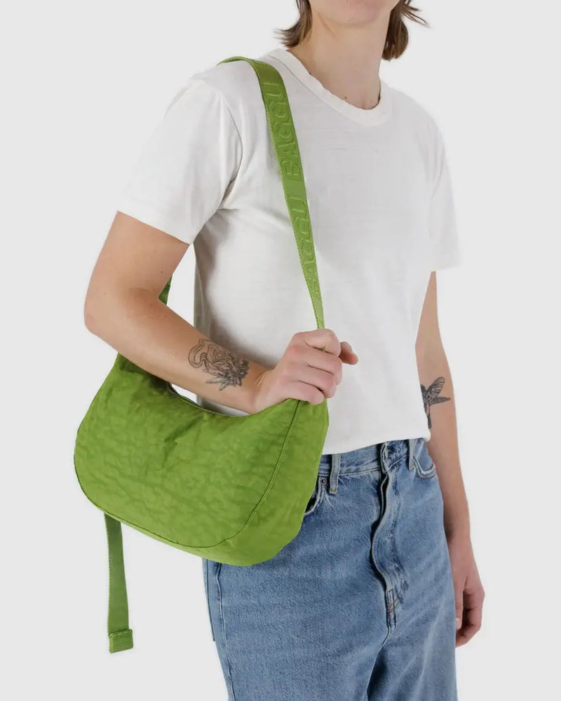 Medium Nylon Crescent Bag - Juicy Green