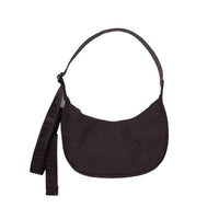 Small Nylon Crescent Bag - Chocolate Plum