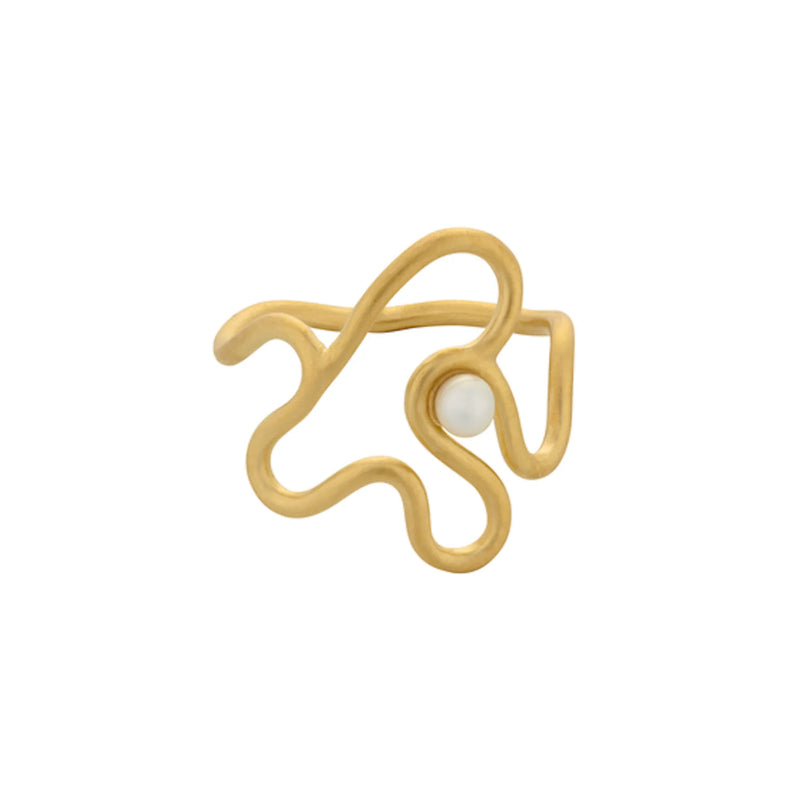 Bay Pearl Ring - Gold Plated