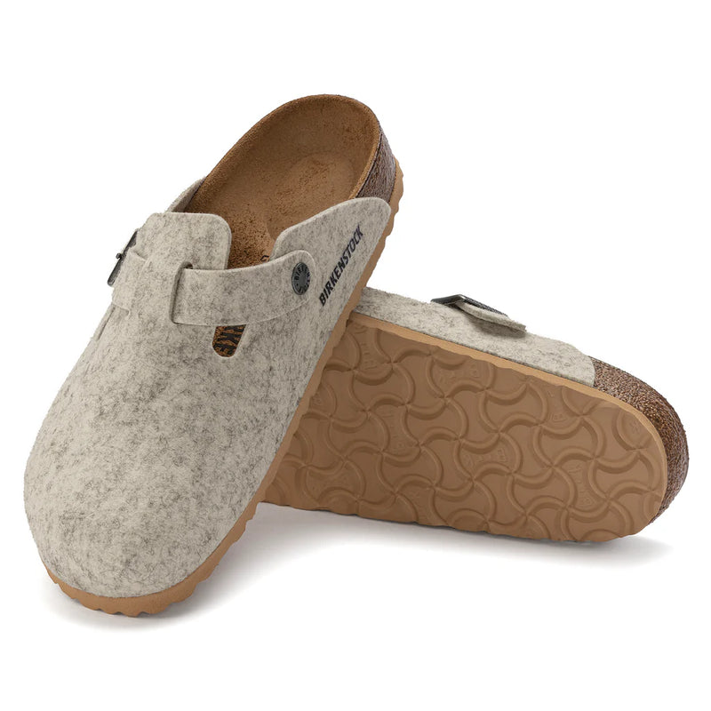 Birkenstock -Wool Felt Boston Clog - Eggshell