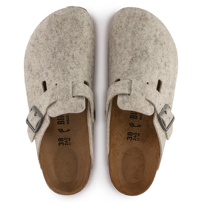 Birkenstock -Wool Felt Boston Clog - Eggshell