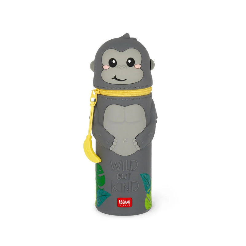 2 in 1 Silicone Pencil Case - Gorilla