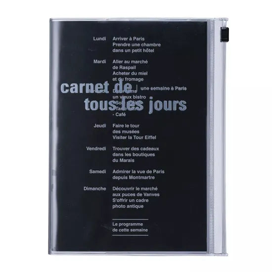 Mark's A6 Zipper Notebook DAYS - Black