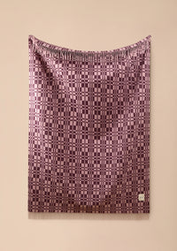 Lambswool Blanket in Rose Craft Check