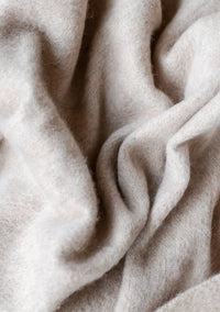 Lambswool Blanket Scarf in Oatmeal and Melange