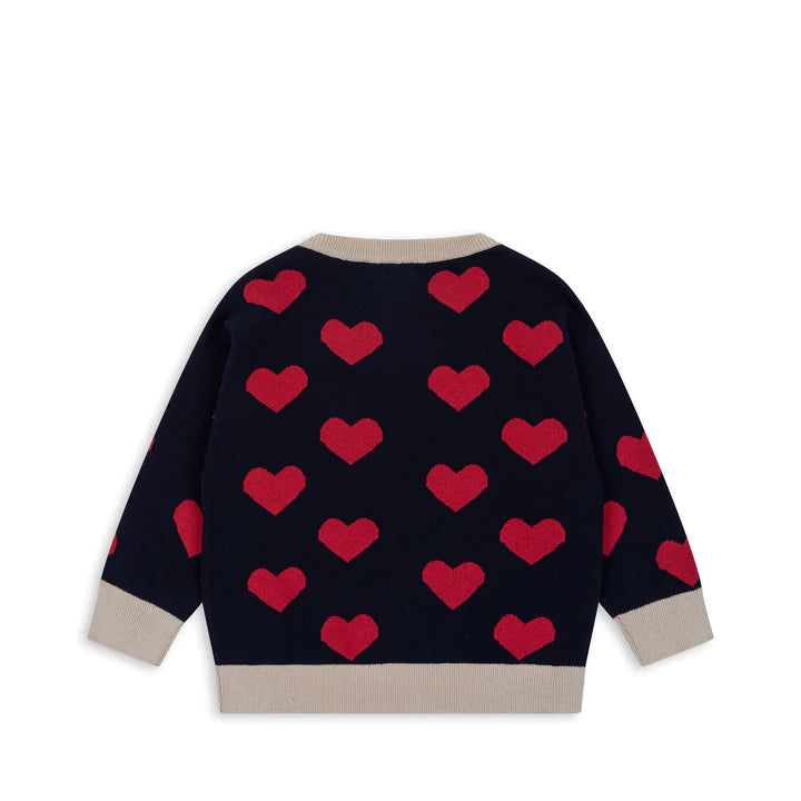 Konges Sløjd - Lapis Knit Blouse - Navy Heart