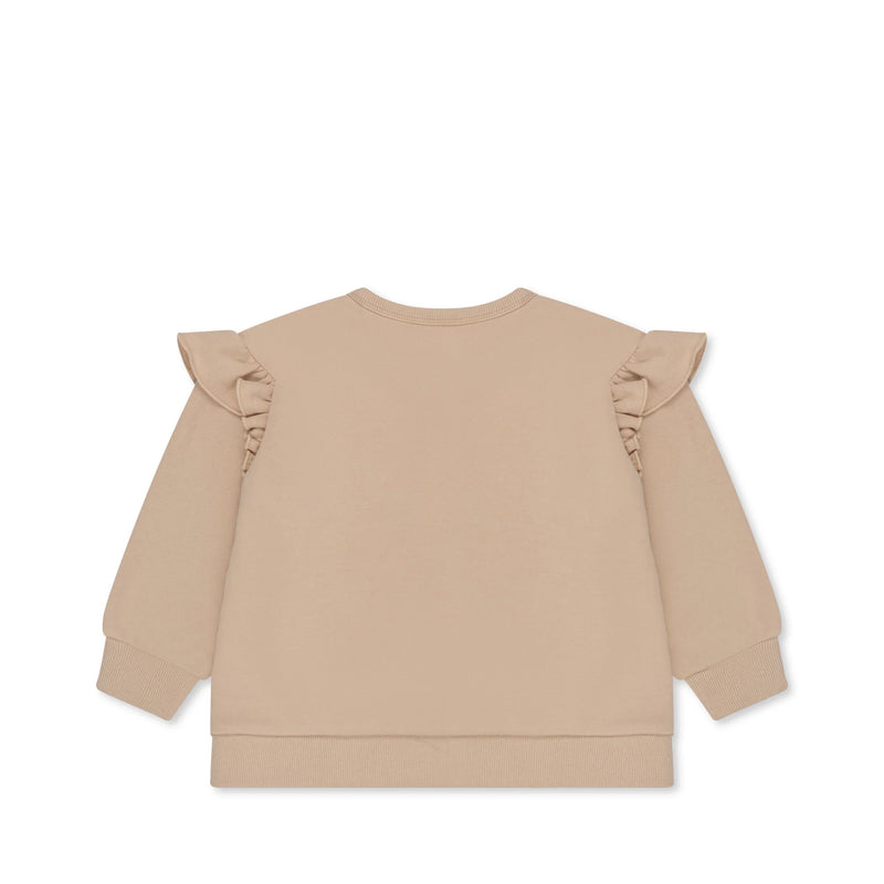 Konges Sløjd - Lou Sequin Frill Sweat Shirt - Glitter Cherry