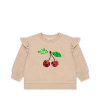 Konges Sløjd - Lou Sequin Frill Sweat Shirt - Glitter Cherry