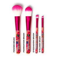 Oh My Glow Set of 4 Makeup Brushes - Flowers