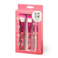 Oh My Glow Set of 4 Makeup Brushes - Flowers