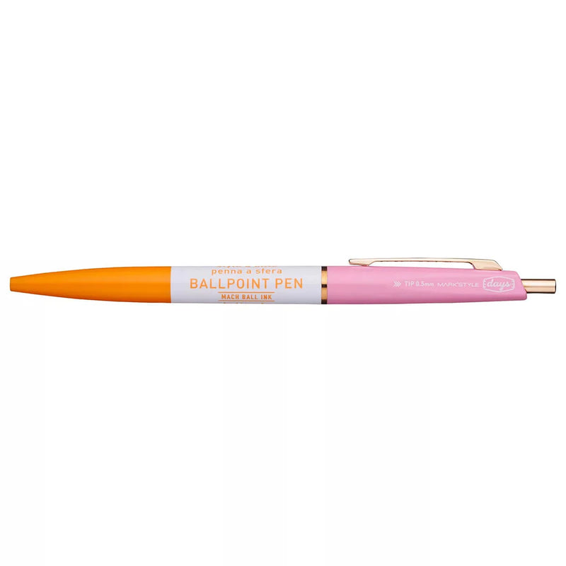 Mark's 3-Section Ballpoint Pen Anterique X DAYS - Orange/Pink