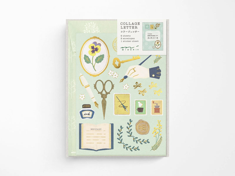 Collage Letter Set - Stationery Pattern