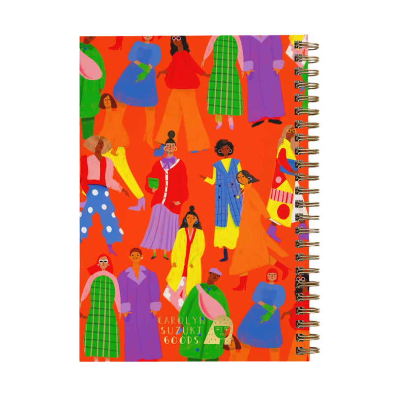 A4 Lined Spiral Notebook - City Folk